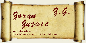 Zoran Gužvić vizit kartica